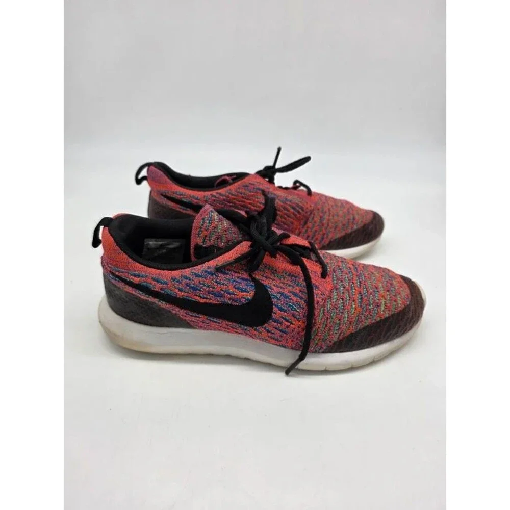Nike Roshe One NM Flyknit Mens 8.5 Multicolor Bright Crimson Shoes 816531-600
